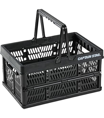 Amazon | キャプテンスタッグ(CAPTAIN STAG) 折りたたみ コンテナ カゴ
